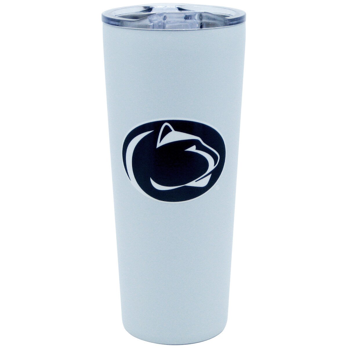 white tumbler with Penn State Athletic Logo